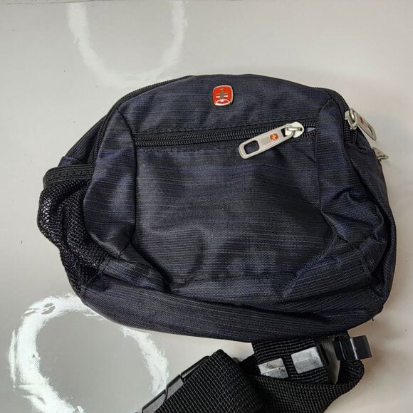 Swiss Gear Black Canvas Fanny Back Trail Running Bum Pack Pouch NEW - Picture 4 of 5